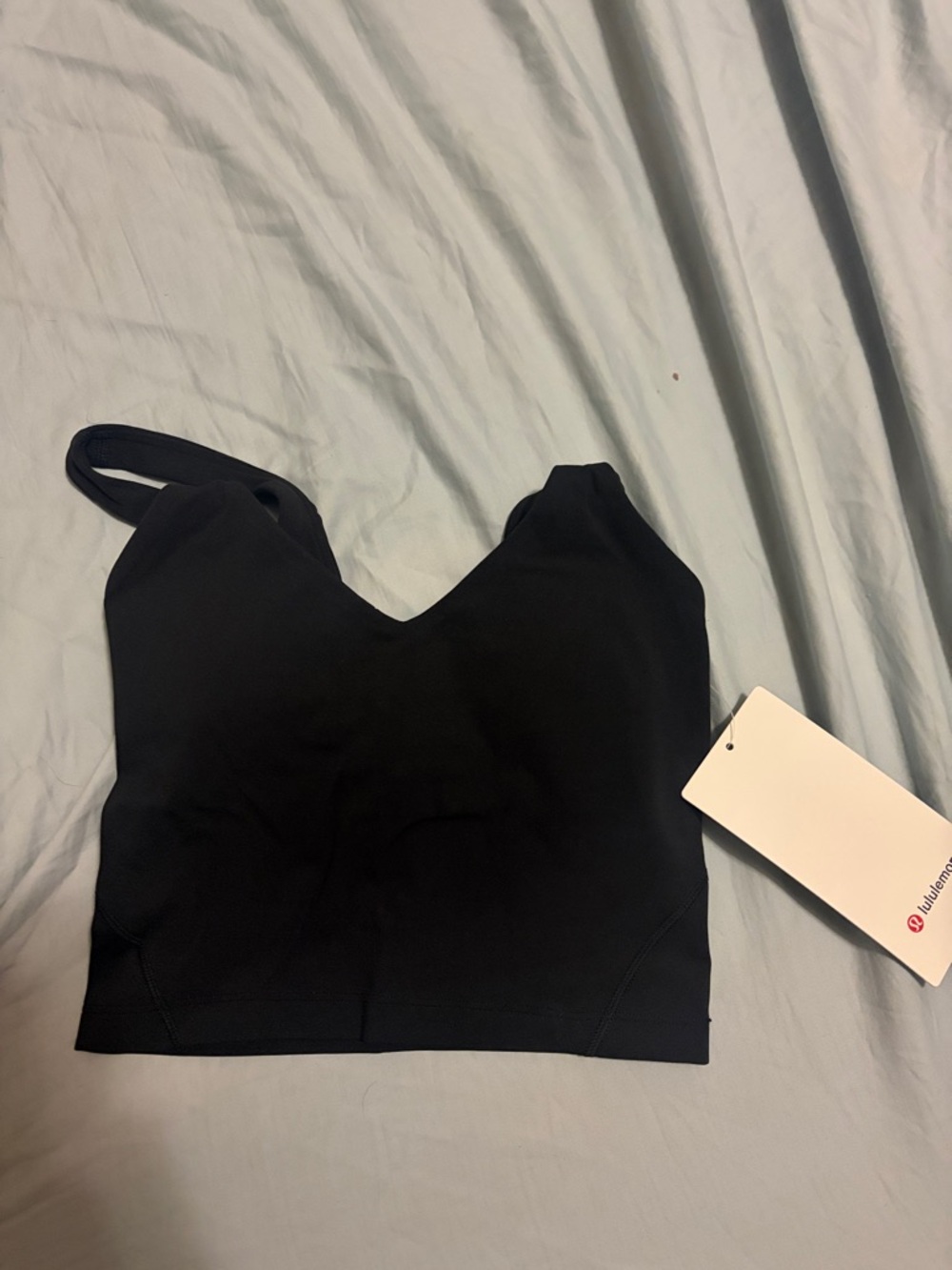 lululemon athletica Black V-Neck Longline Crop Sports Bra